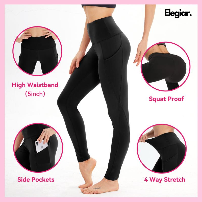 3 Pack Tummy Control Leggings with Pockets