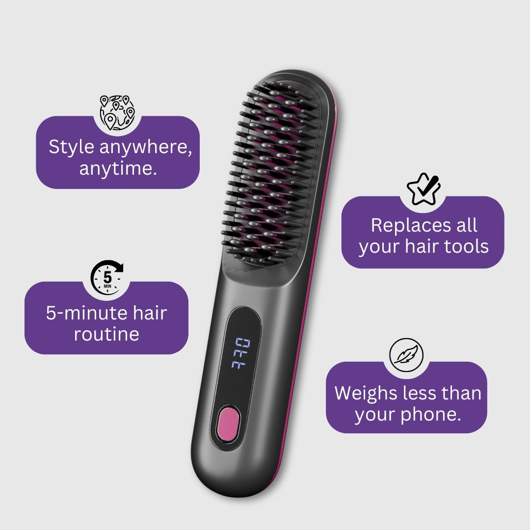 elegiar® Portable Straightener Brush - GoBrush PRO